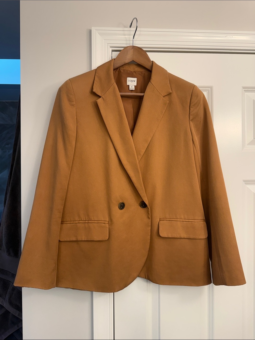 J. Crew Factory Camel Double-Breasted Blazer